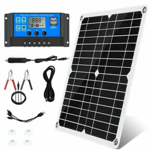 

Portable 12V 30W Car Van Boat Caravan Camper Solar Panel Battery Charger Kit