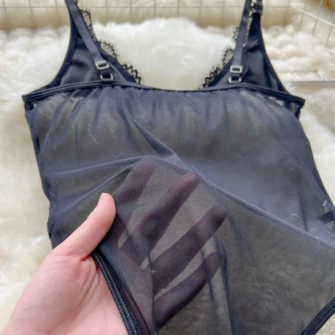 Hotsweet Элегантный шикарный кружевной комбинезон без рукавов с v-образным вырезом и