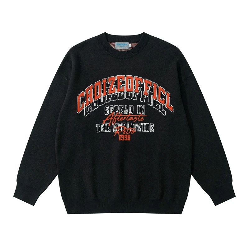 

Осенне-зимние повседневные мужские и женские свитеры Harajuku с надписью Ghosting в стиле ретро, мешковатый пуловер с круглым вырезом в стиле High Street...