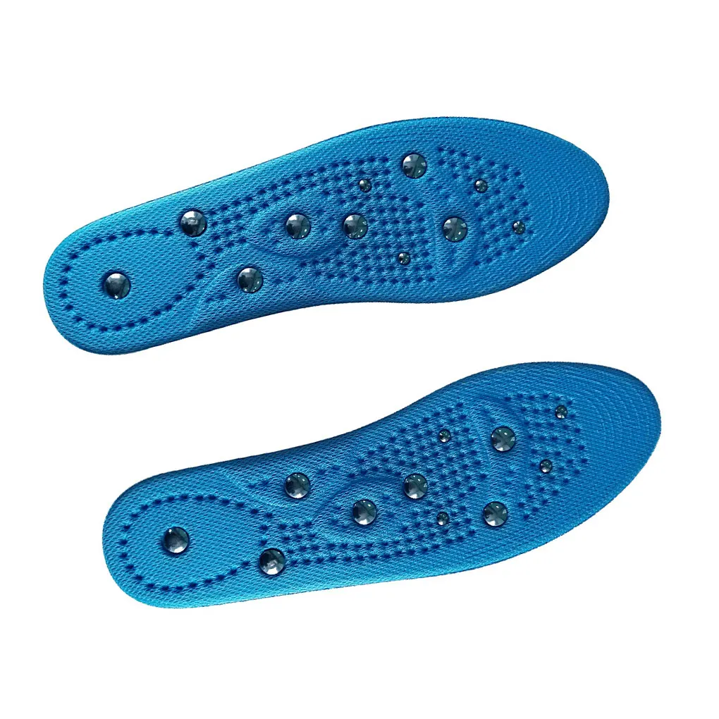 

1 Pair Lodestone Massage Insoles Cool Sponge Foot Acupressure Shoe Pads Therapy Slimming Insole Breathable Soles