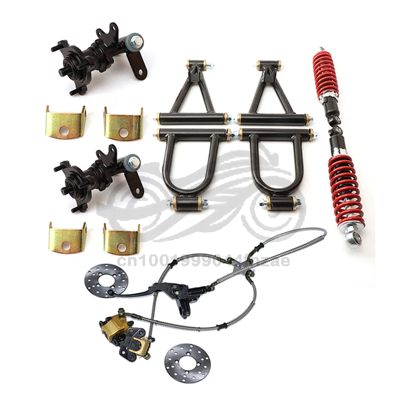 1Set Suspension Swing Arm Upper/Lower A Arm Steering Knuckle Spindle 3 STUD Wheel Hub Fit For DIY Buggy electric ATV UTV Parts