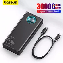 Baseus Power Bank 30000mAh 65W PD Quick Charge QC3.0 Powerbank For Laptop External Battery Charger For iPhone 13 Samsung  Xiaomi