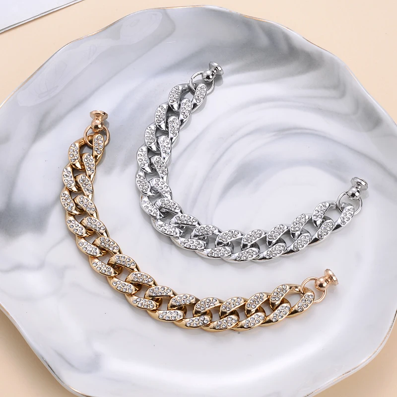 New Gold Silver Colors Acrylic Mobile Phone Chain DIY Handmade Accessories for Lady Women TelePhone Chains Strap Jewelry