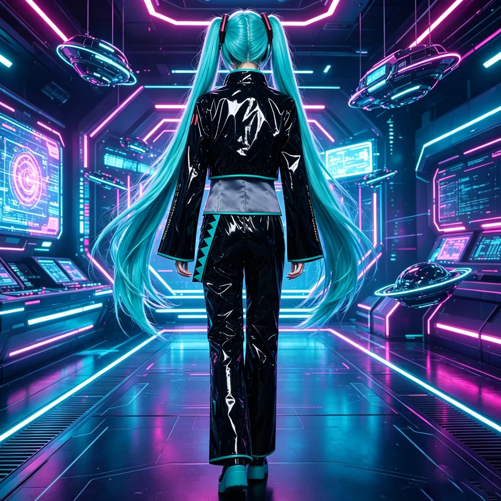 Фото Костюм для косплея Vocaloid Miku (мужская версия), полный комплект №2