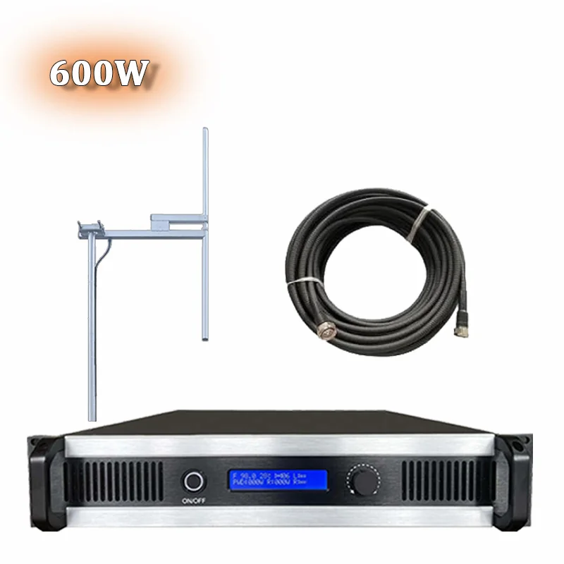 

Professional Radio Station 600W FM Transmitter Kit with Antenna and 30 Meters Cable