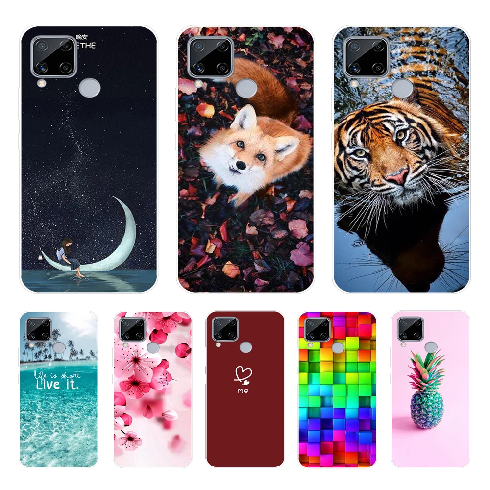 Чехол Realme C15 для OPPO Realme C15, мягкий силиконовый чехол из ТПУ с рисунком для OPPO Realme C15 C 15 RealmeC15 RMX2180
