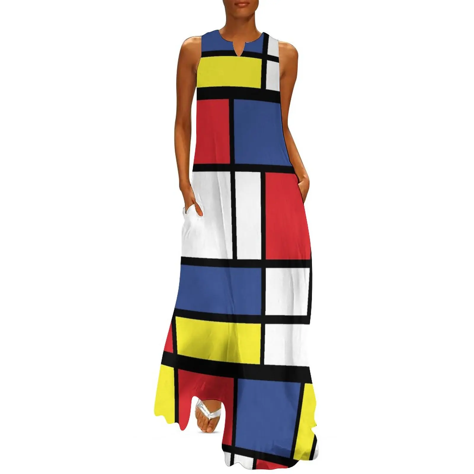 

Платье женское летнее длинное в стиле бохо, винтажное пляжное макси-платье с разноцветными блоками, реинтерпретация, под заказ, большие размеры