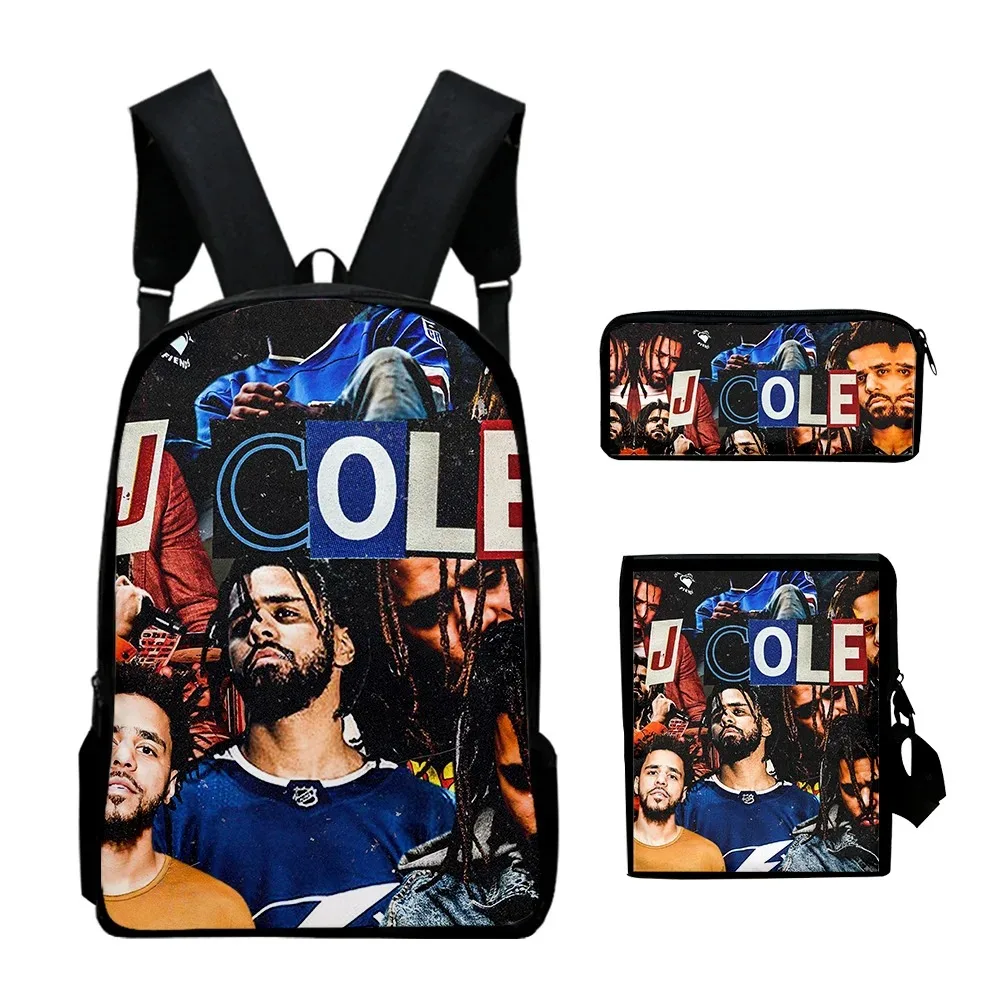 Harajuku Popular J Cole Rapper 3D Print Mochila Aluno Sacos De Escola для ноутбука Inclinado Bolsa de Ombro Lápis