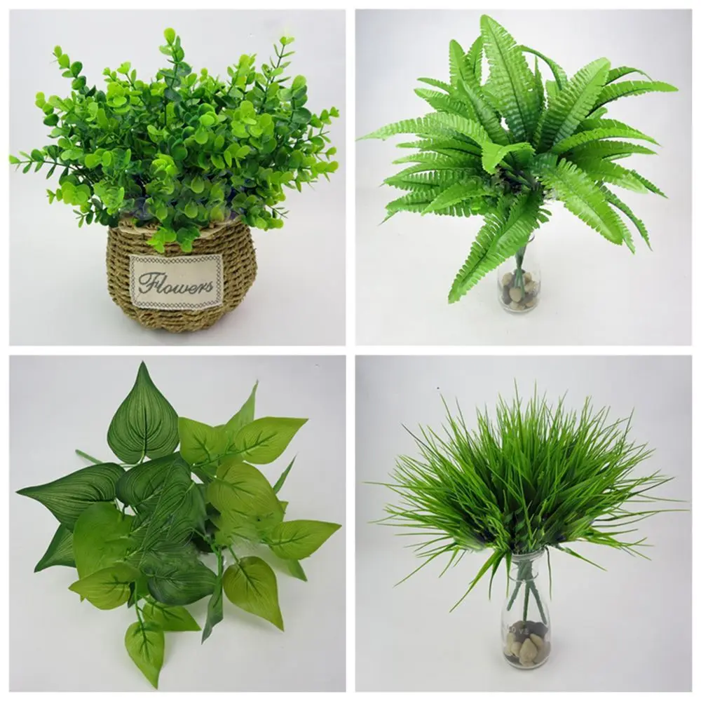 

Garden Cloth Home Office Foliage Bush Fake Leaf Green Grass Artificial Plant