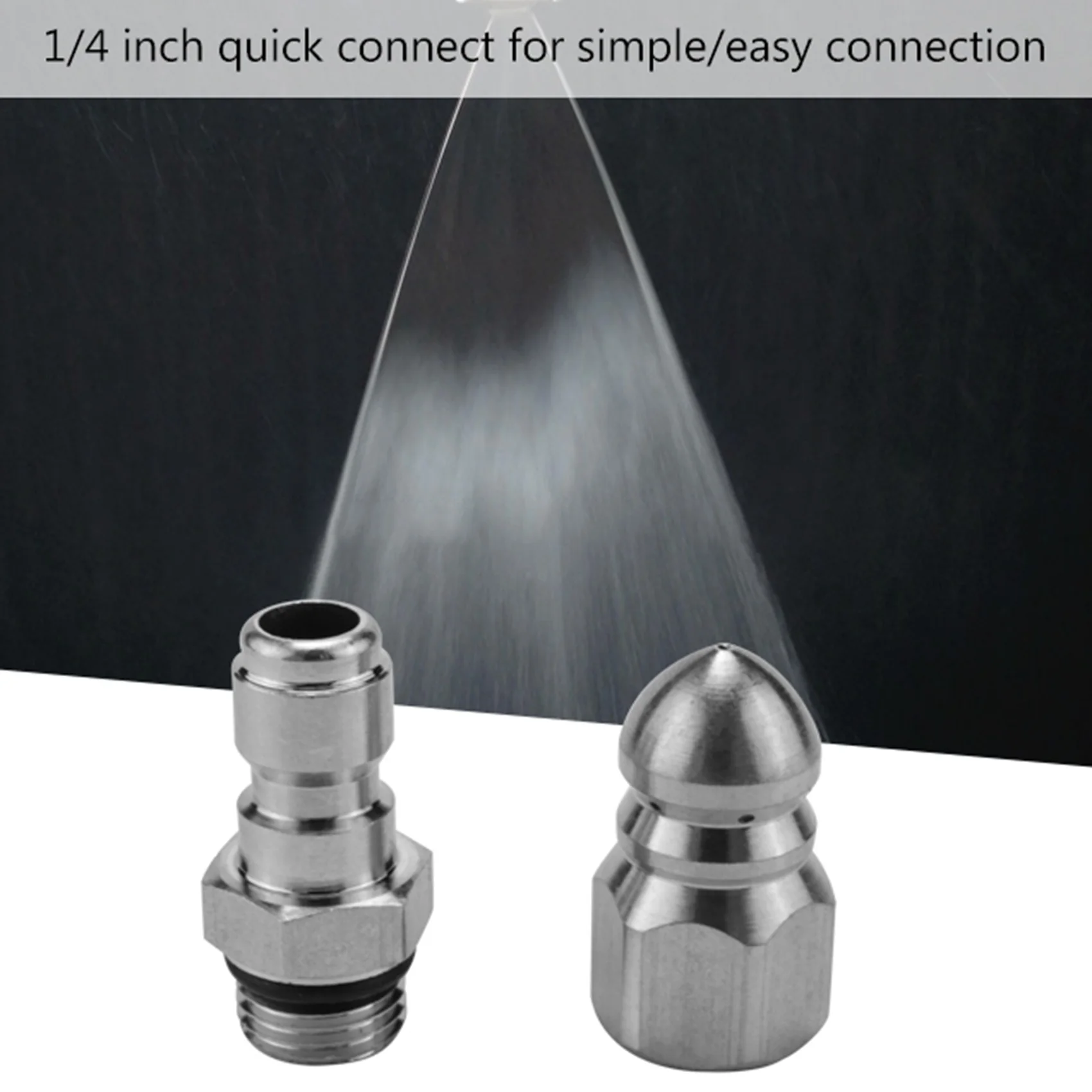 Насадка для канализационной форсунки мойки высокого давления с быстроразъемным