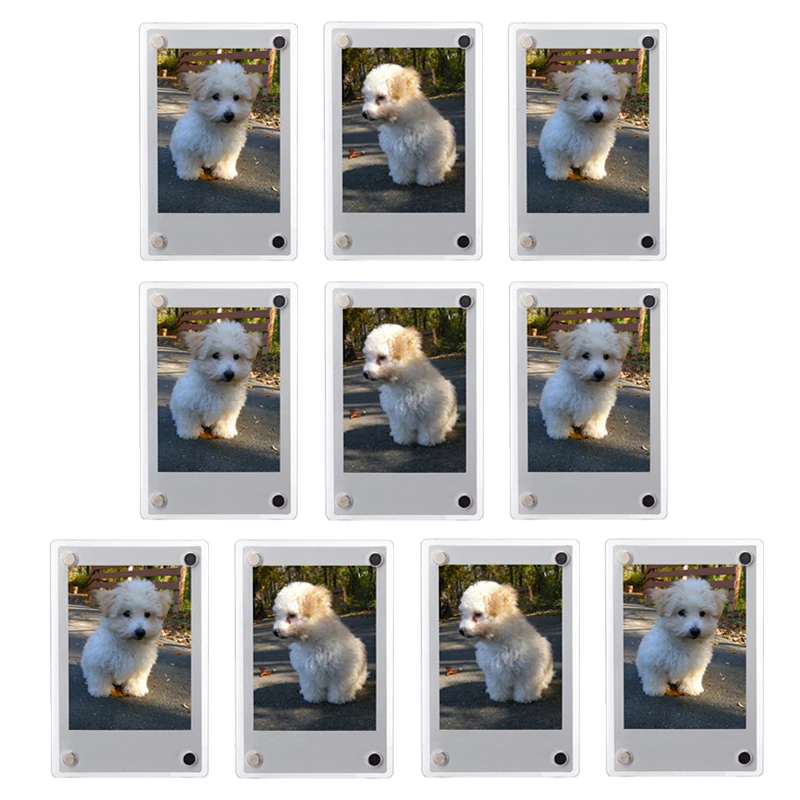 Акриловая магнитная двухсторонняя фоторамка для Fujifilm Instax Mini 9 8 7s 25 50s, 1-10 упаковок, 3 дюйма