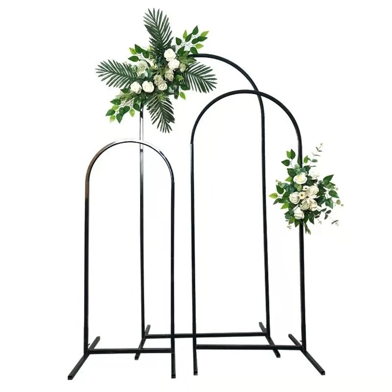 

3pcs/lot Wedding Arches Iron Pipe N-Shaped Flower Stands Wedding Metal Props Backdrop Artificial Flower Decorations