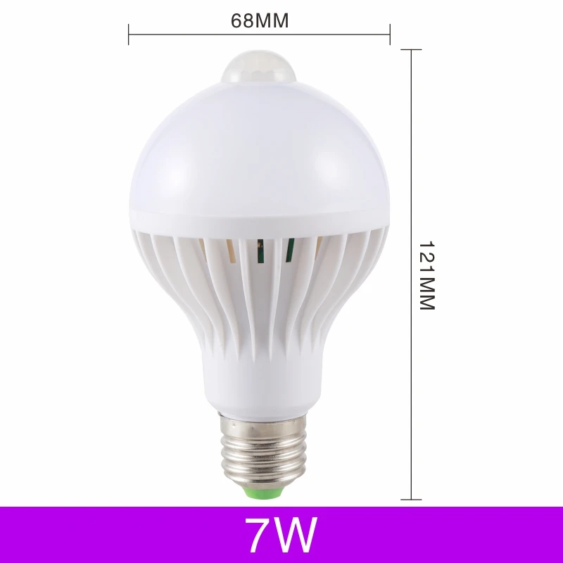 

Duncelri Светодиодная лампа E27 с датчиком движения 5Вт/7Вт/9Вт