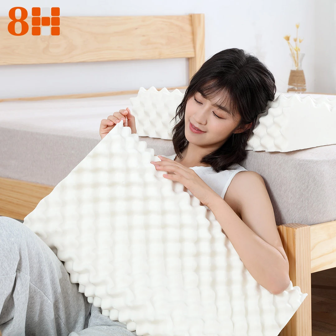 

8H Thai Latex Pillow Large Particle Massage Latex Pillow Cervical Spine Health Care Antibacterial Anti-mite Bed Pillow Bedding