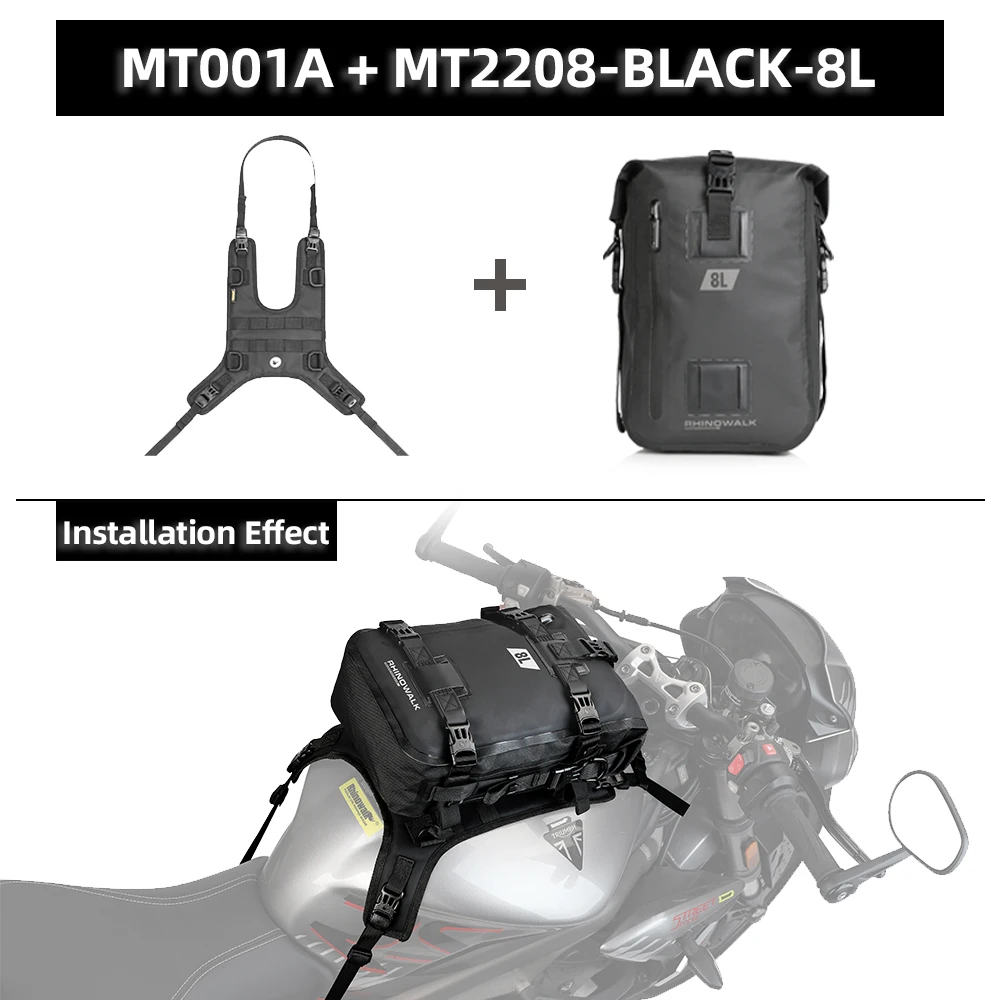 

Комплект мотоциклетных сумок Rhinowalk, водонепроницаемый рюкзак для поездок на открытом воздухе, 6 л/8 л/10 л, 2023