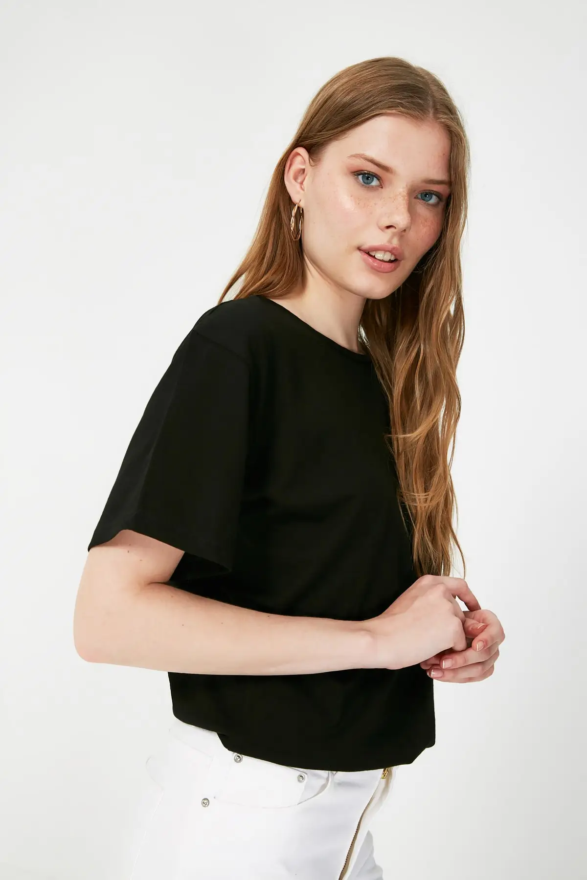 

Trendyol Printed Boyfriend Knitted T-Shirt TWOSS21TS4004