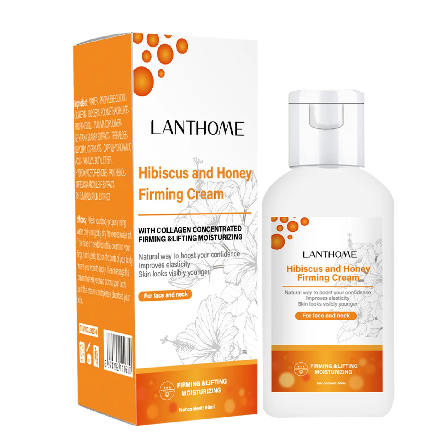 Медовый крем с гибискусом для подтяжки морщин и укрепляющий ухода за лицом