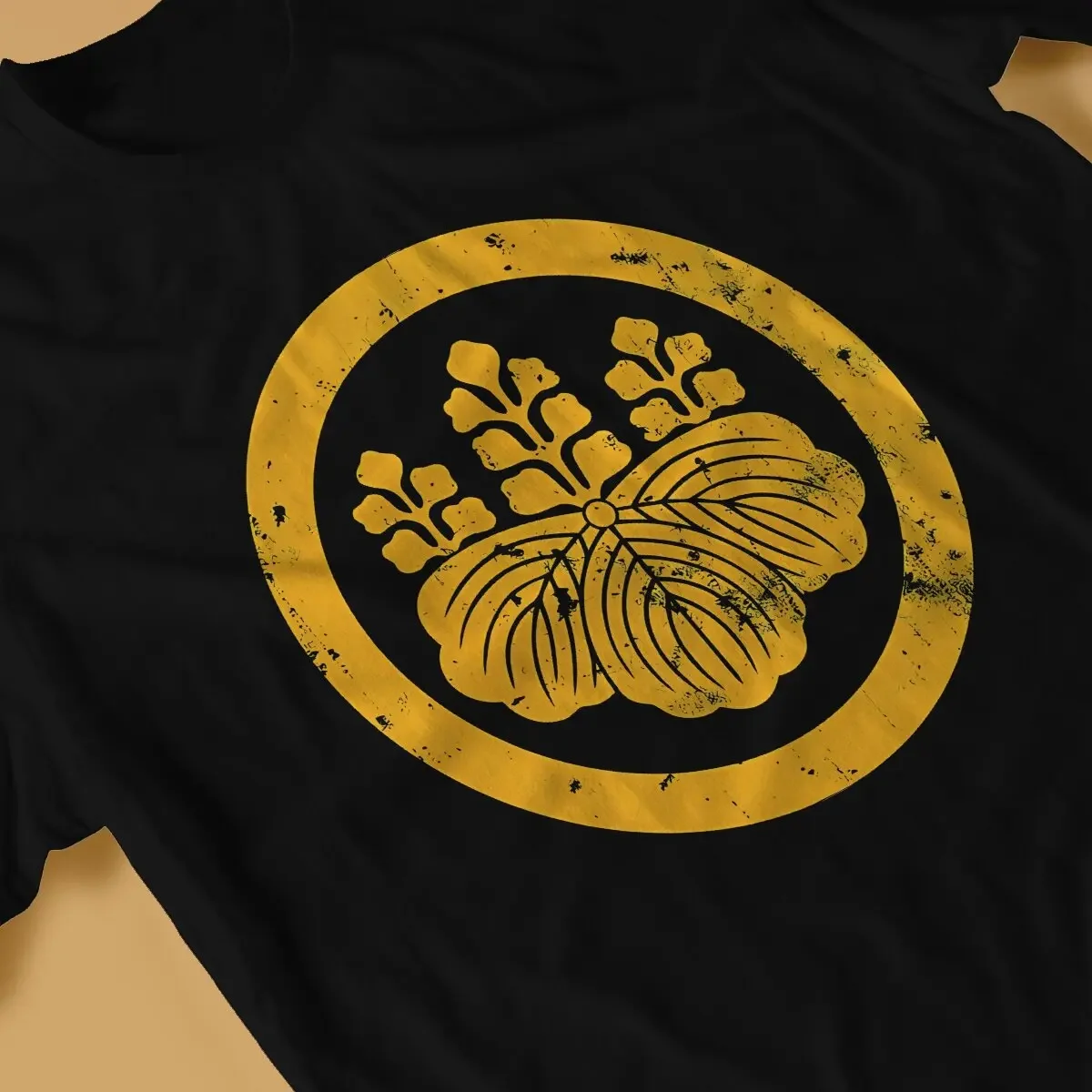Toyotomi Мужская футболка с логотипом Japanese Clan Crest топы круглым вырезом тканевая