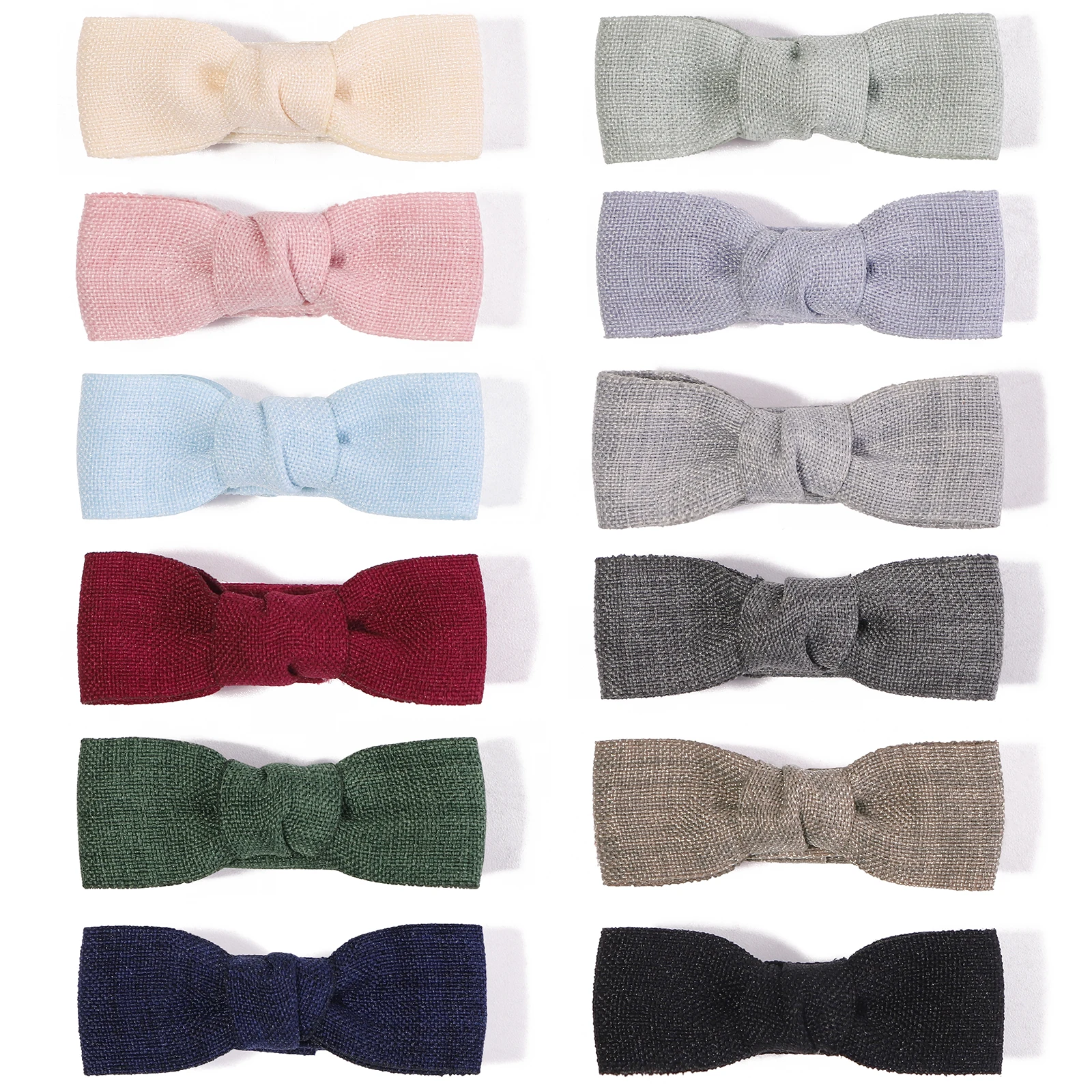 

2Pcs/set Bowknot Baby Girl Hairpins Cute Solid Color Children Nylon Hair Clips Kid Barrettes Headwear Baby Mini Hair Accessorie