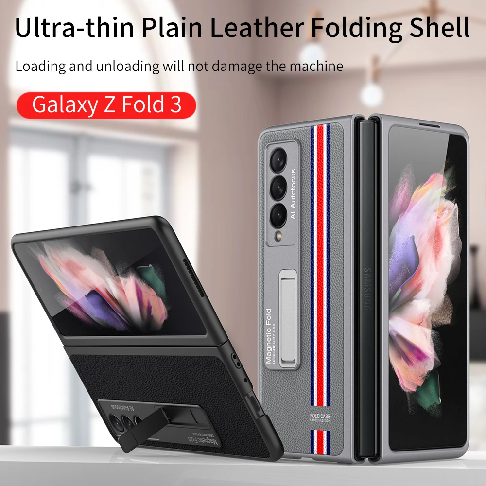 

Оригинальный чехол GKK для Samsung Galaxy Z Fold 3 2, роскошный кожаный чехол с магнитной подставкой, защитный чехол для Samsung Z Fold 3 2, чехол для телефона