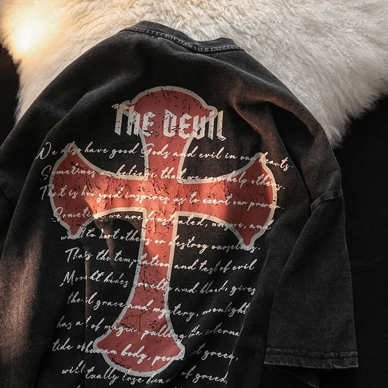 Футболка Мужская/женская с круглым вырезом, топ в стиле хип-хоп с граффити, с принтом черепа, с надписью World Back Cross, большие размеры 2XL, лето 2022