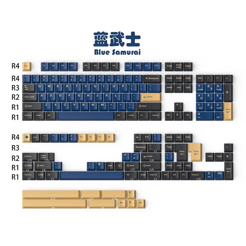Колпачки для клавиш GMK Classic Blue Double Shot 172 ABS Полный набор Arctic Wahtsy WOB Yuru Cherry Profile MX Kailh JWK
