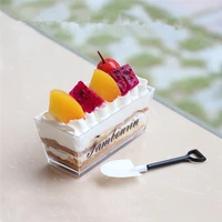 50pcs high quality square hard plastic transparent tiramisu cups baking diy pastry ice cream pudding jelly dessert cup party cup