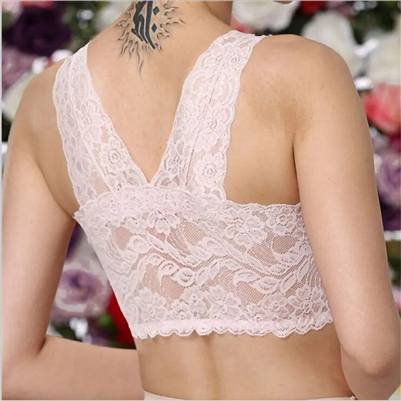 

Sports Bra Full Lace Binding Wireless Women's Vest-Style Breathable Comfortable Sleep Underwear