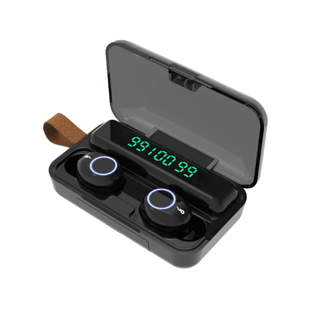 

Новинка, беспроводная бинауральная Спортивная мини-гарнитура TWS с сенсорным цифровым дисплеем, Bluetooth 5,0