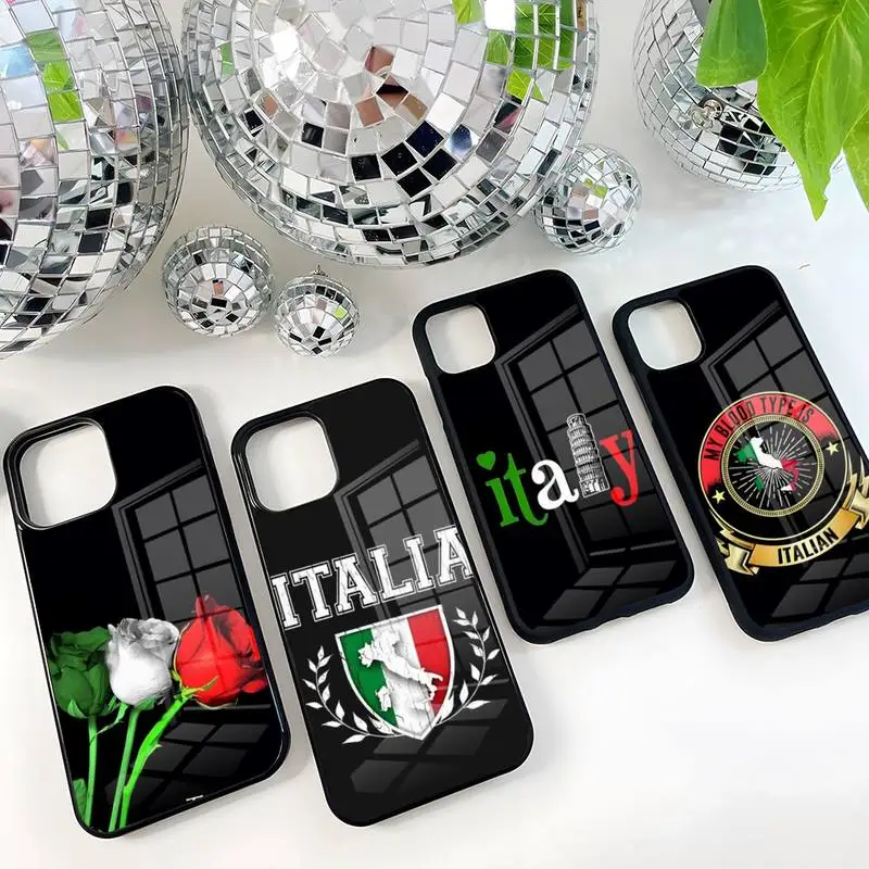 

Чехол для телефона из поликарбоната и ТПУ с флагом Италии для Iphone Apple 14 Pro Max 11 13 12 Mini 6S 7 8 Plus X Xs XR SE, роскошный чехол