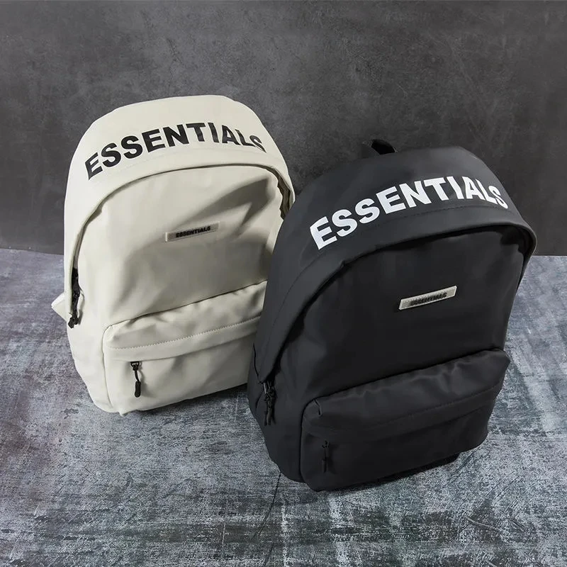 

ESSENTIALS Luxury Brand Men Women Backpack Hip Hop Casual Large Capacity Waterproof Fashion Laptop Bag Travel Black White