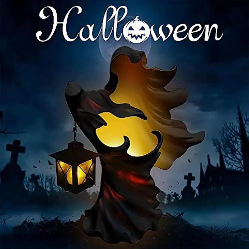 

Halloween Lantern Ghost Mesmerizing Light Effect Decoration Portable For Home Outside Yard Lawn Garden Halloween Decorations
