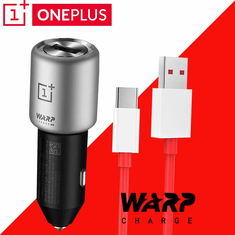 

Original OnePlus Warp Charge Car Charger 30W Fast Charging 6A Usb Type C Cable For OnePlus 7 7T Pro 6T 6 5 5T 3T 3 Smartphone