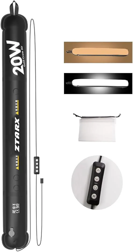 ZTARX 60-86 см портативный надувной складной солнечный светильник 2000 мАч для палатки