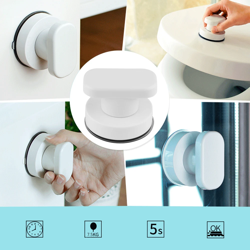 

Suction Door Handle Wall Mounted Drawer Cabinet Kitchen Glass Doors Suction Cup Pull Knob Furniture Hardware HIgh Quality