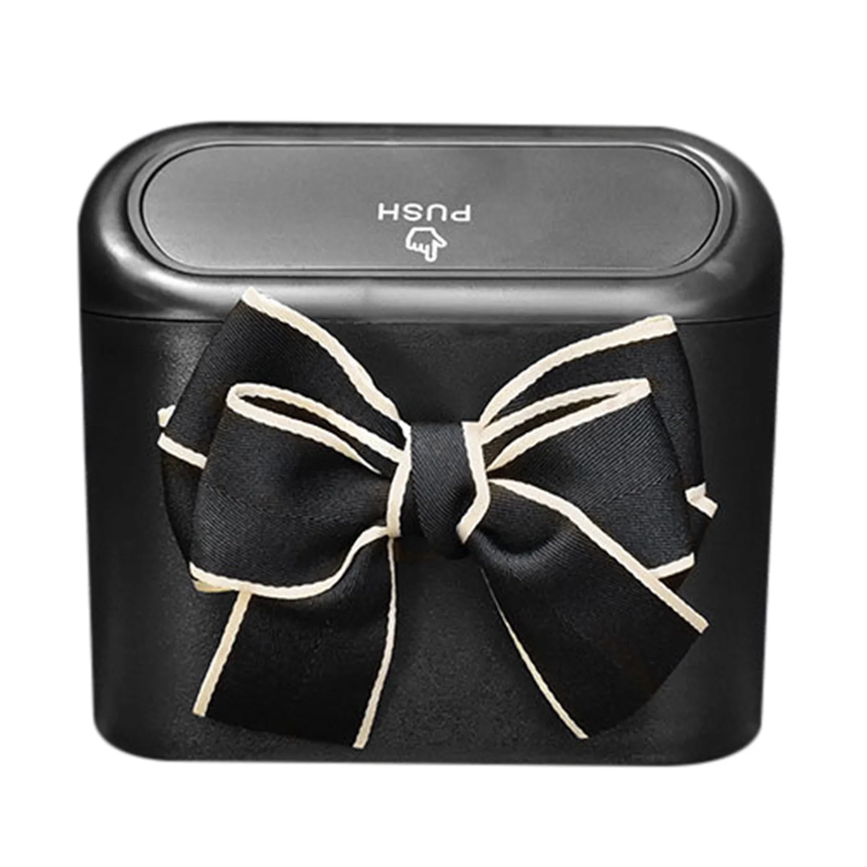 

Контейнер для мусора в автомобиль, боковой контейнер для хранения, с бантом, для украшения салона автомобиля