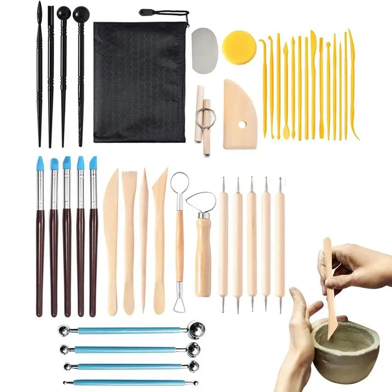 

Набор инструментов для скульптурирования глины 42 шт. набор инструментов для скульптурирования глины набор ручных инструментов для дома школа клуб гончарный магазин классное искусство