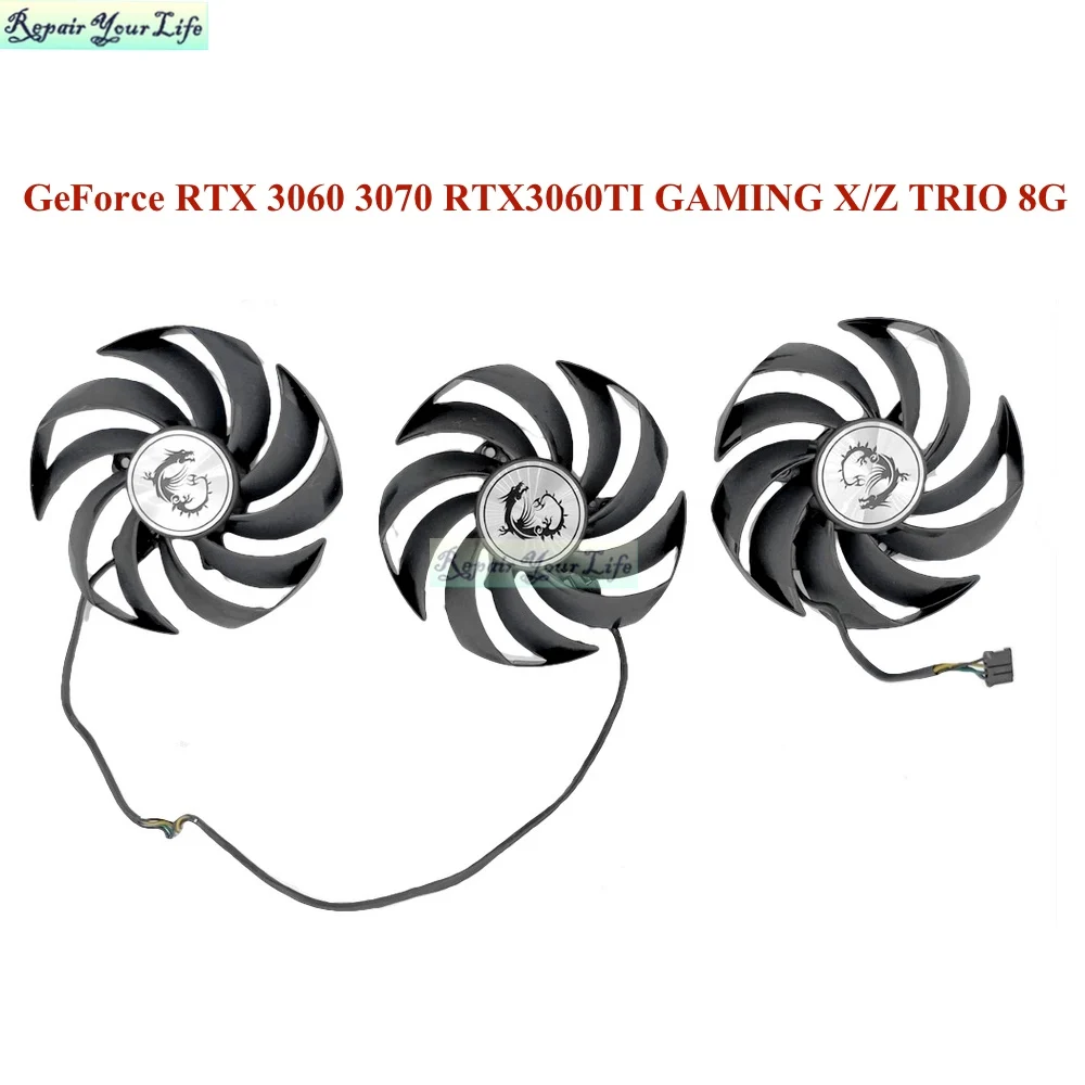 

90mm PLD09210S12HH RTX3060 VGA Fan Cooler Radiator for MSI GeForce RTX 3060 3070 RTX3060TI GAMING X/Z TRIO 8G Graphics Card Fans