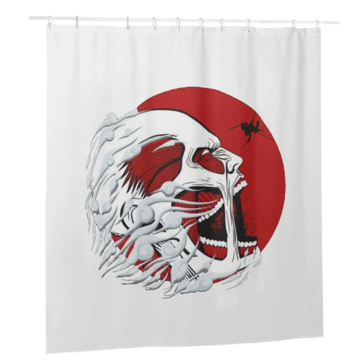 

Attack On Titan Shower Curtains Polyester Bath Curtain Eren Levi Shingeki No Kyojin Wall Decoration Hanging Curtain for Bath