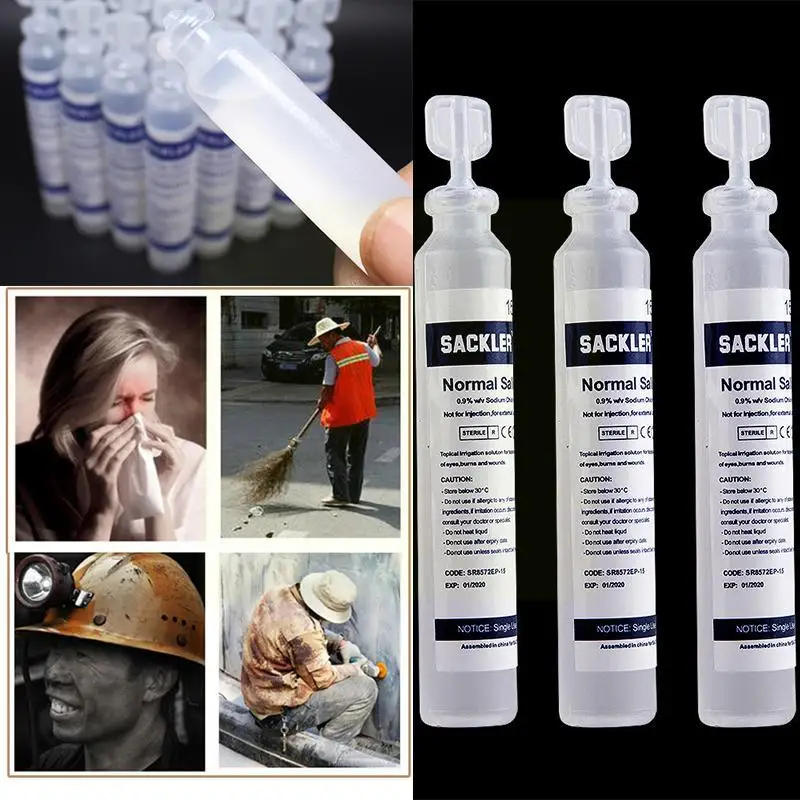 

15ml Portable Saline Cleaning Solution Vials Infants Congestion Care Mintron Scratch Children Travel Wash Nasal Eye Emergen K3o6