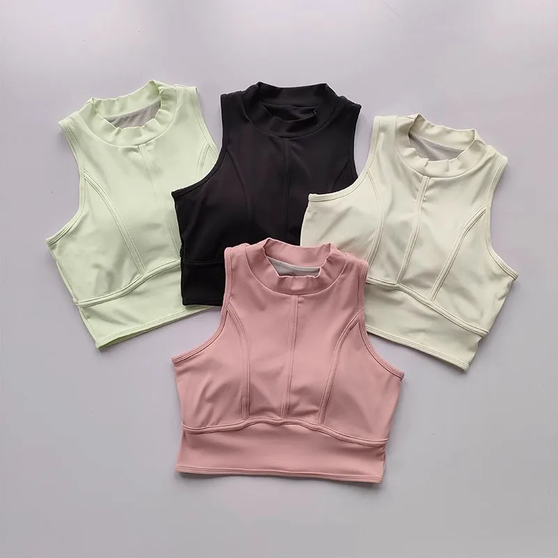 

Women Sexy High Lmpact Sports Bra Gym Push Up Vest Bras Fitness Underwear Workout Crop Tops Running Vest Fixed Padded Yoga Tops
