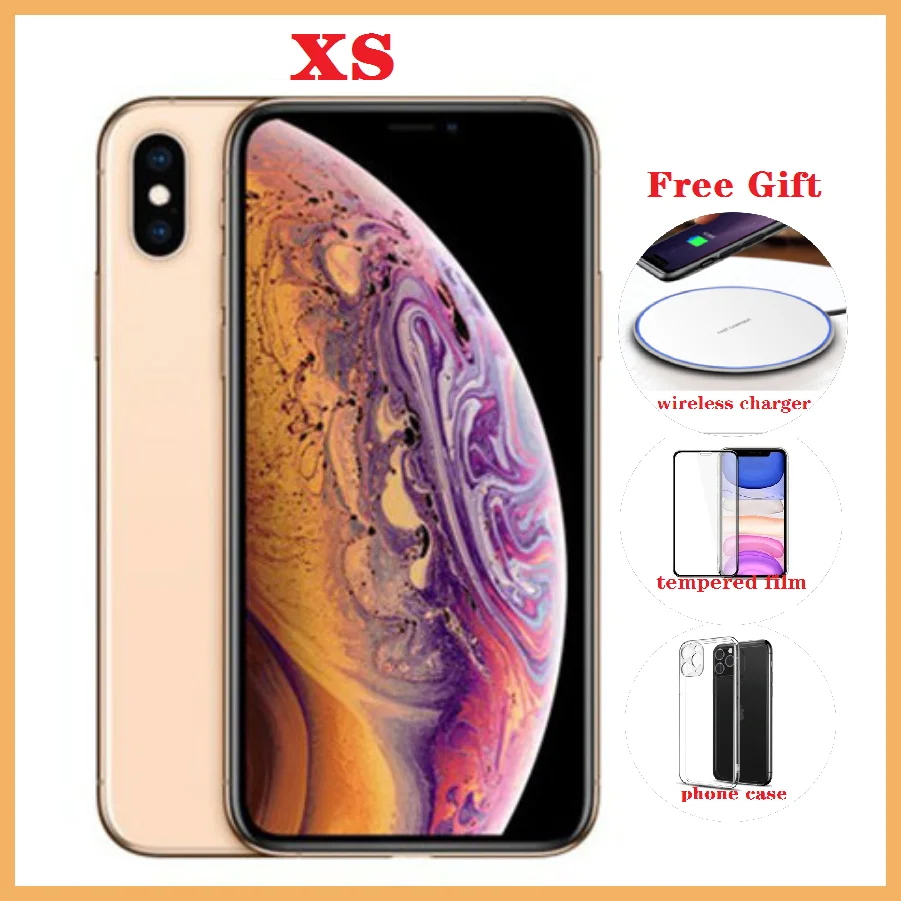 Original Unlocked Apple iphone XS 4G LTE 4G RAM 64gb/256gb ROM A12 Bionic Chip IOS12