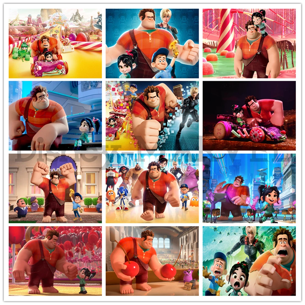 

Disney Diamond Painting Wreck-It Ralph Mosaic Picture of Rhinestones Full Square/round Drill Embroidery Handmade Home Decor