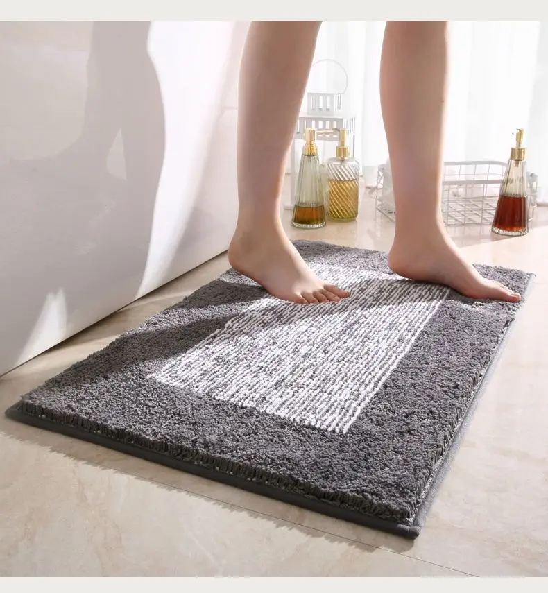 

Super Water Absorbent Bathroom Rugs Luxury Soft Bath Mats Kit Bathrooms Mat Quick Drying Bathroom Carpet Anti-Slip Floor Mats