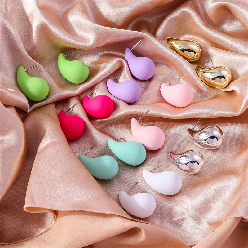 Aihua корейские новые акриловые индивидуальные серьги-гвоздики с каплями воды для