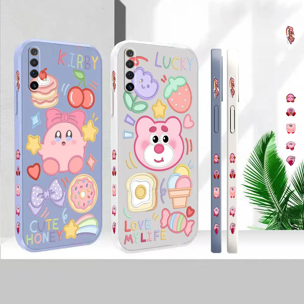 

Liquid Case For OPPO Reno 7Z 6 5F 5Z 4 4Z 2Z Ace 2 Find X6 X5 X3 X2 Realme X50 X7 Pro Lite 5G Cute K-Kirby Lotso Cover Fundas