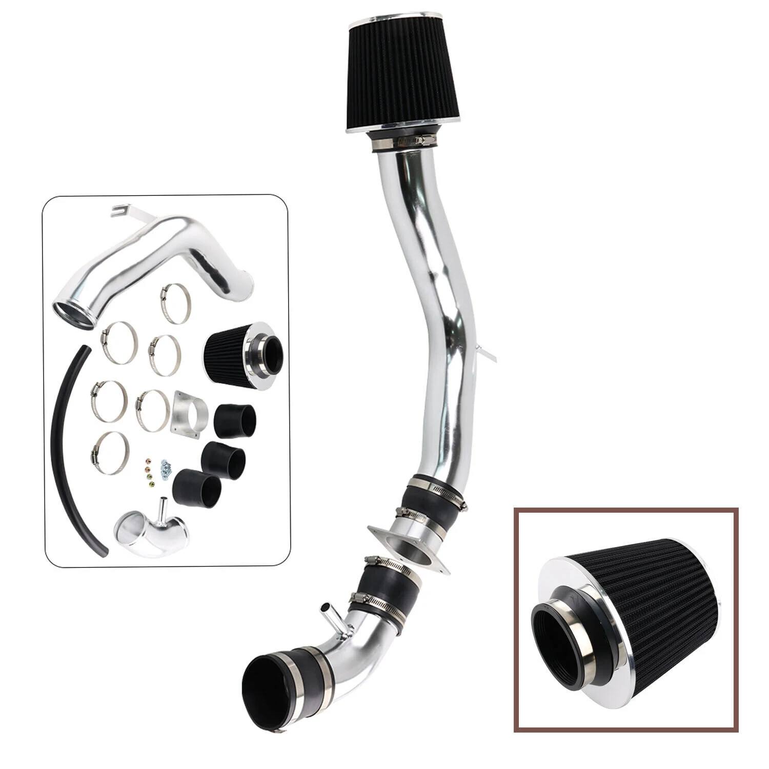 

Черный фильтр, индукционная труба впуска холодного воздуха для 02-06 Nissan Altima 2.5L L4 L31