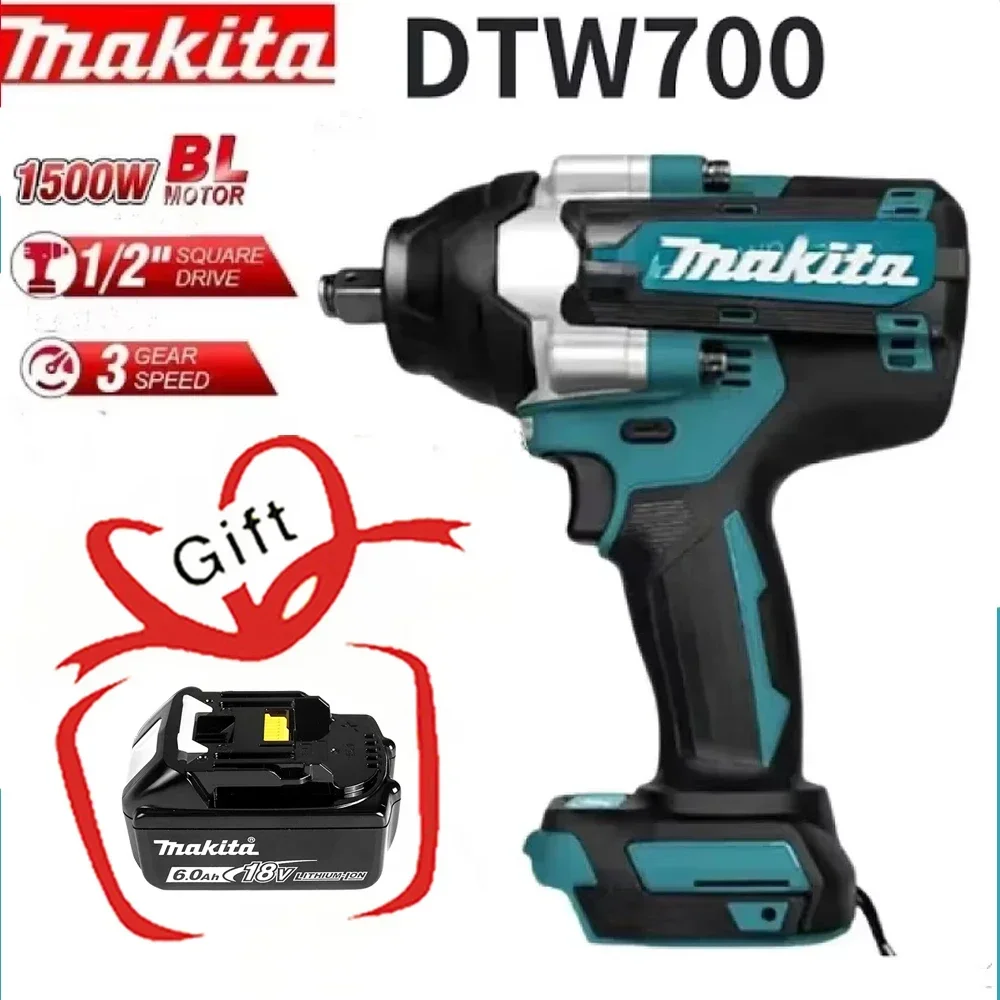 Makita DTW700 Бесщеточный электрический ключ 18 В Аккумуляторная дрель-отвертка