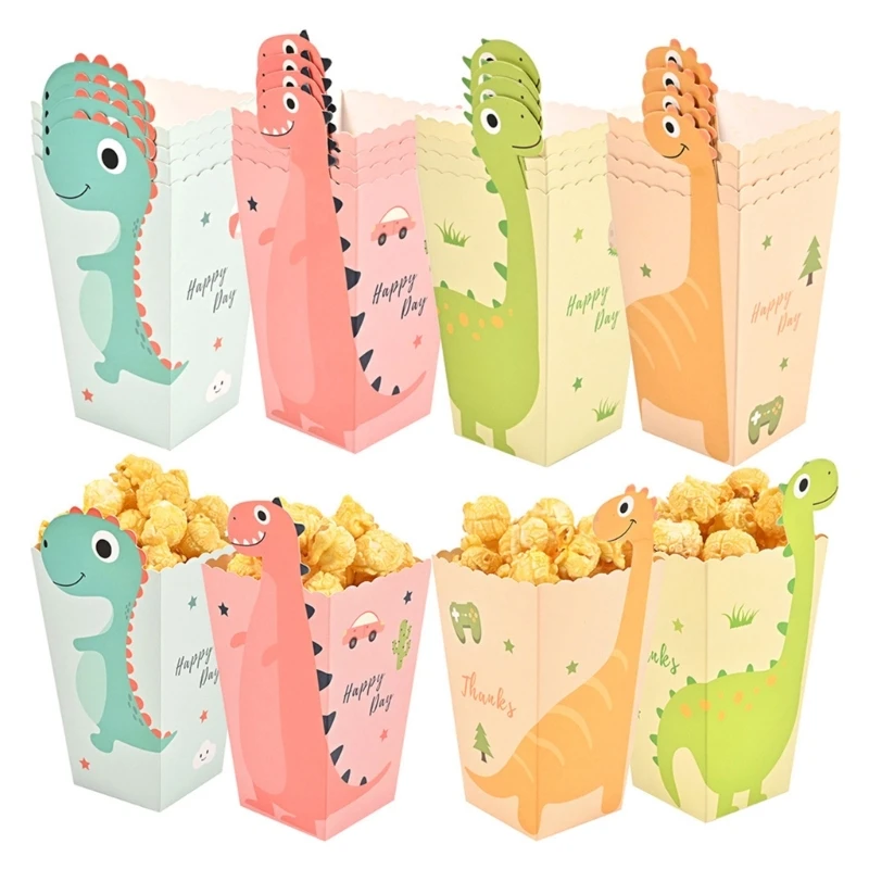 

12pcs Dinosaur Box Treat Kid Birthday Candy Box Christmas Party Supplies