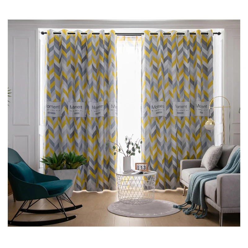 

Светонепроницаемые шторы в современную полоску, затеняющие панели в европейском стиле для гостиной, спальни, кухни, оформления окон дома, о...